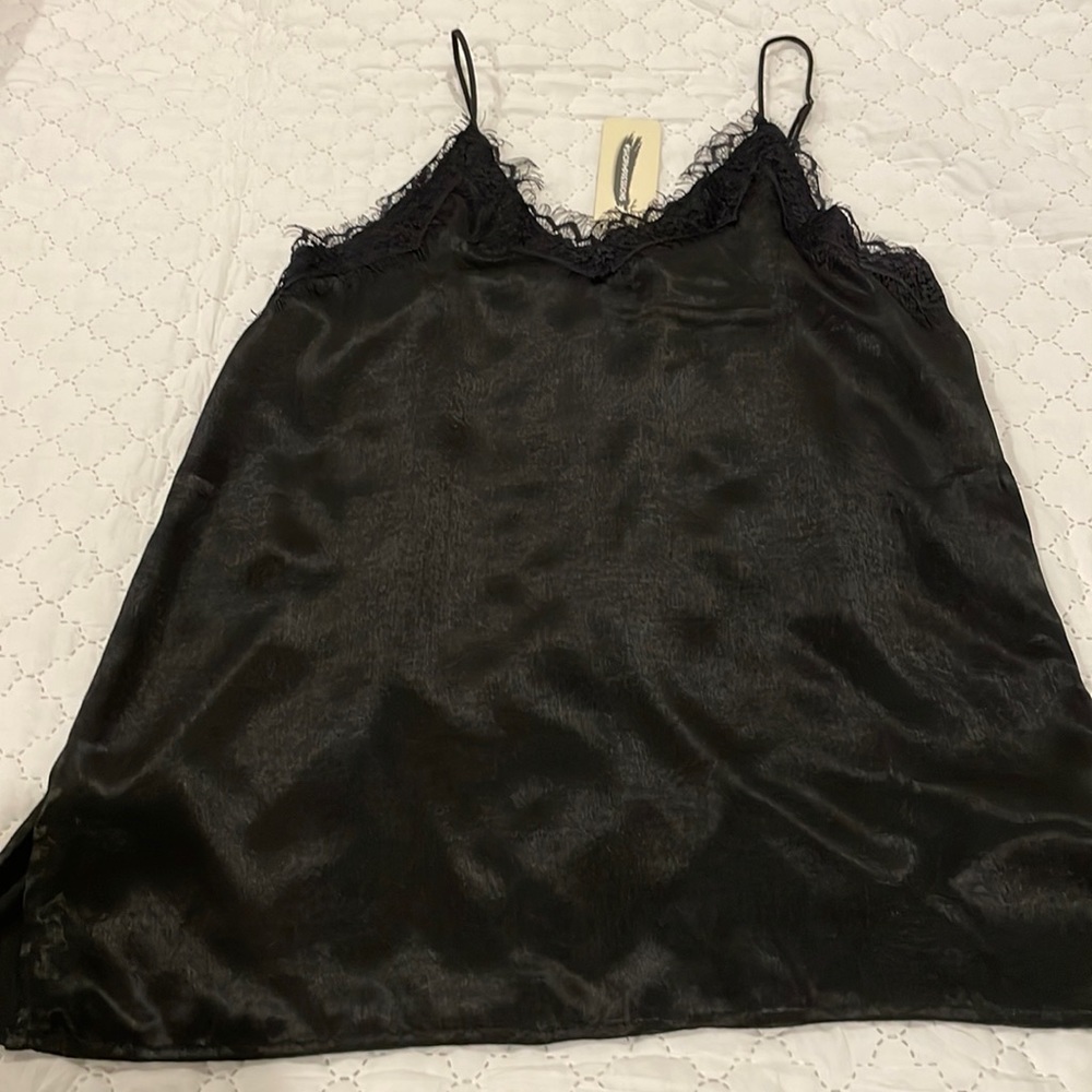 NWT Black lace cami